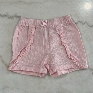 Pink ruffle shorts